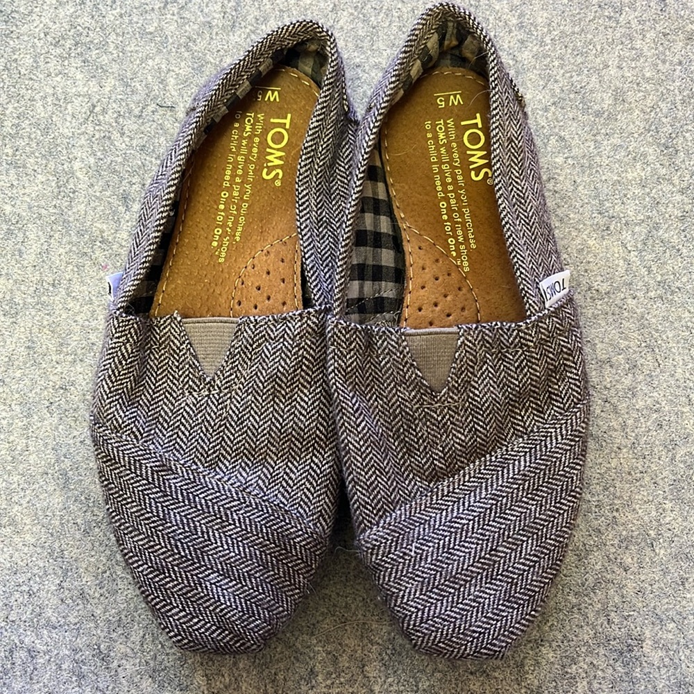 Brown Herringbone flannel Toms